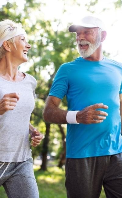 older couple going on walk together